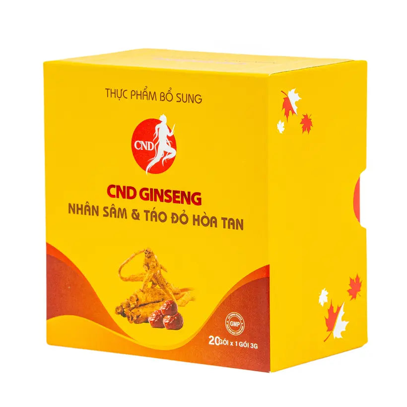 Nhân sâm và táo đỏ hòa tan